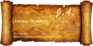 Jeney Armand névjegykártya