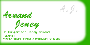 armand jeney business card